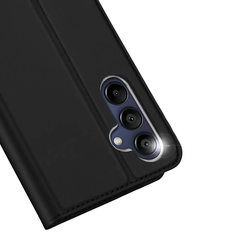 DUX DUCIS Skin Pro – gladka usnjena preklopna torbica za Samsung Galaxy A16 5G črna
