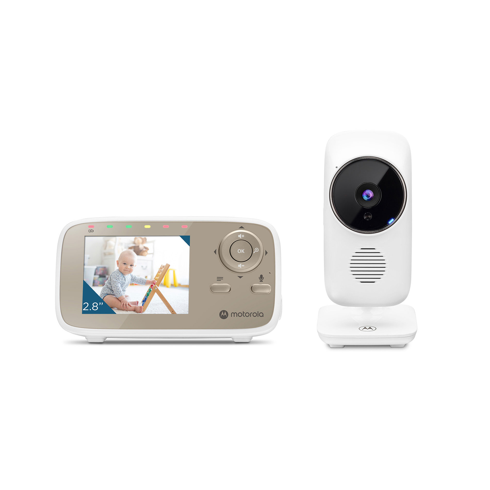 Motorola VM483 video monitor za bebu 300 m FHSS Zlatno, Bijelo
