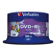 Verbatim DVD+R Wide Inkjet Printable No ID Brand 4,7 GB 50 kom