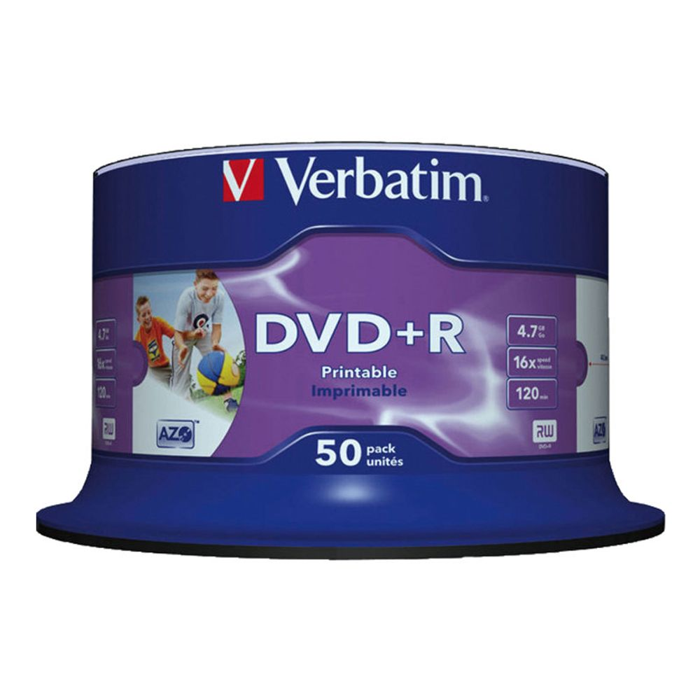 Verbatim DVD+R Wide Inkjet Printable No ID Brand 4,7 GB 50 kom