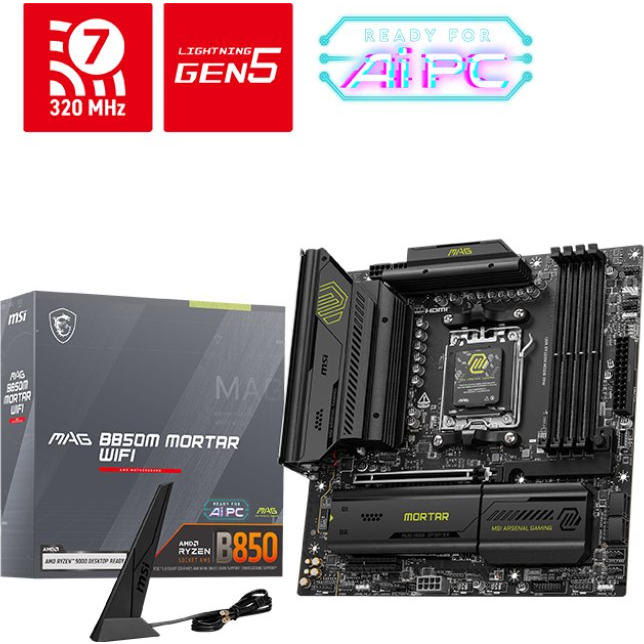 MSI MAG B850M MORTAR WIFI matična ploča AMD B850 Utor AM5 Mikro ATX