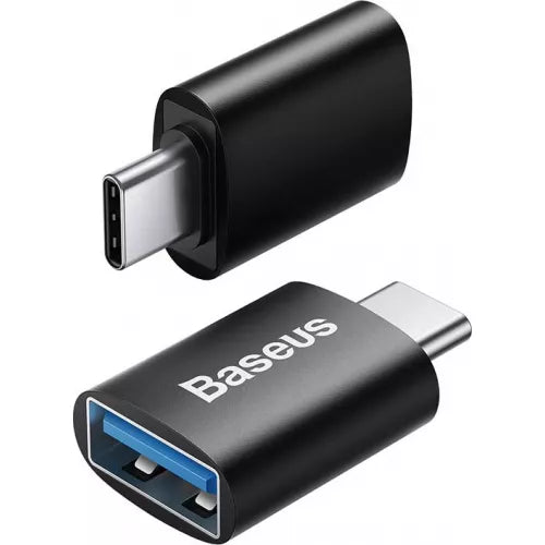 BASEUS INGENUITY USB-C V USB-A ADAPTER OTG (ČRN)