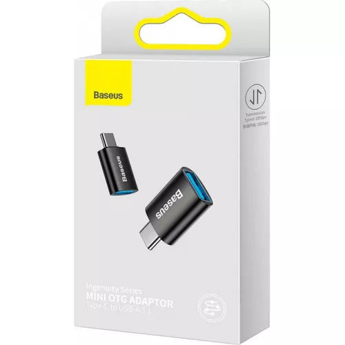 BASEUS INGENUITY USB-C V USB-A ADAPTER OTG (ČRN)