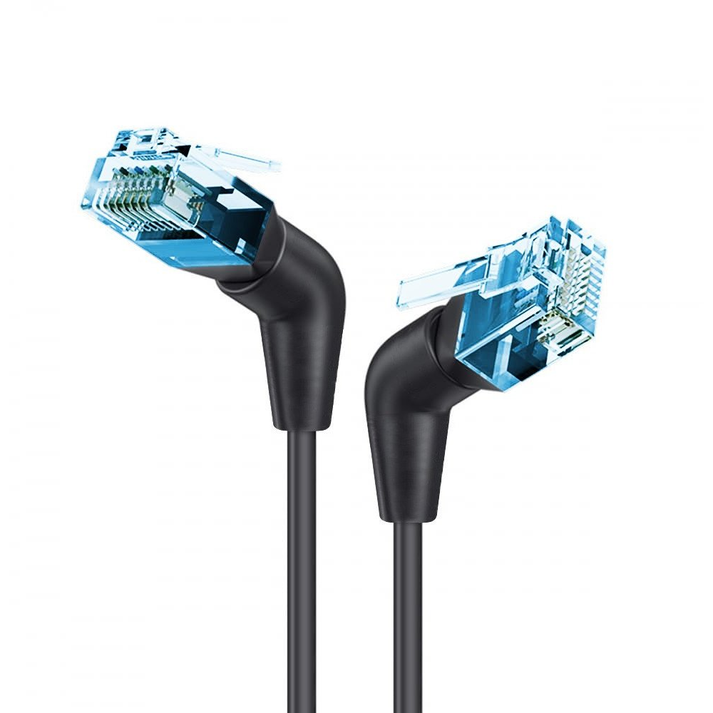 Techly ICOC UF6A-TPE36-010B kabel za umrežavanje Crno 1 m Cat6a U/FTP (STP)