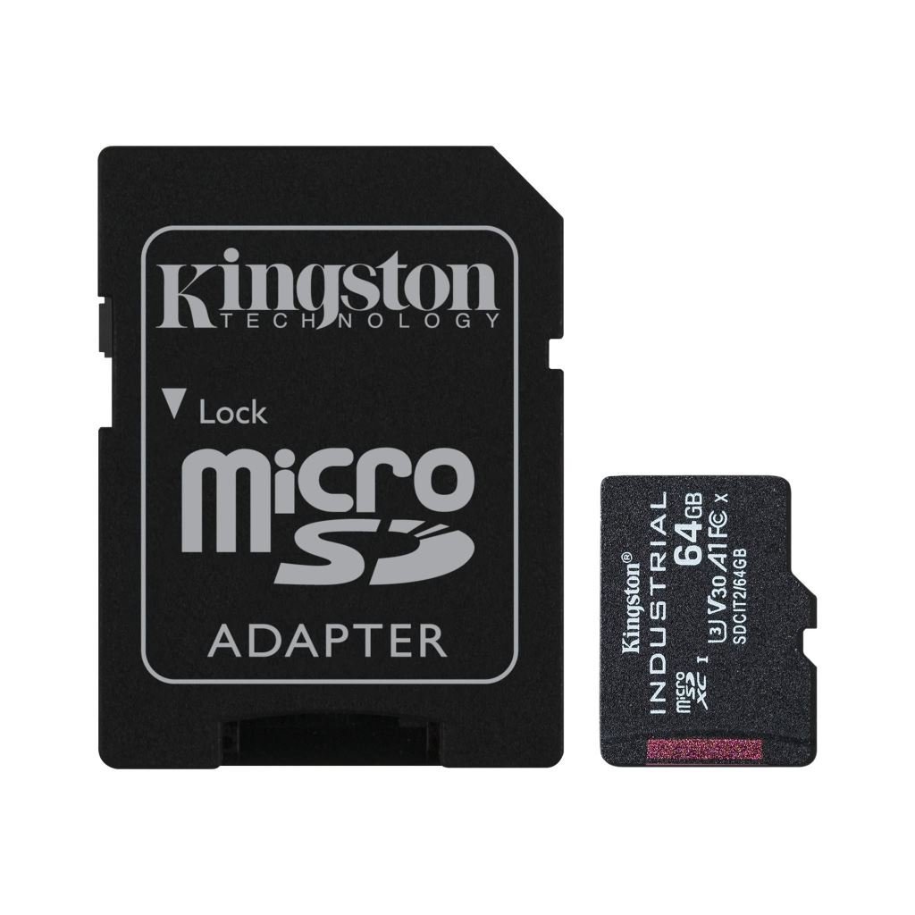 Kingston Technology Industrial 64 GB MicroSDXC UHS-I 10.razred