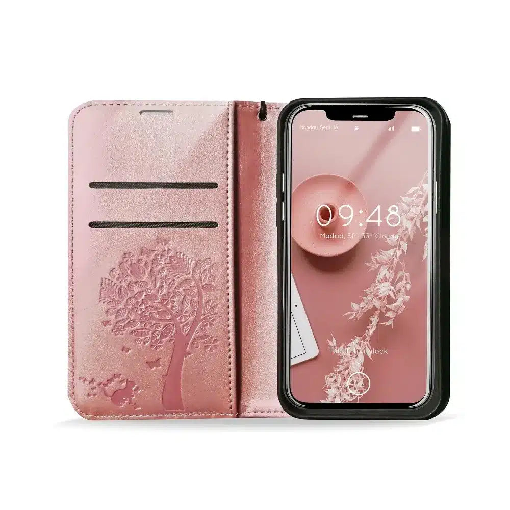 MEZZO Book case za XIAOMI Redmi NOTE 10 Pro tree rose gold