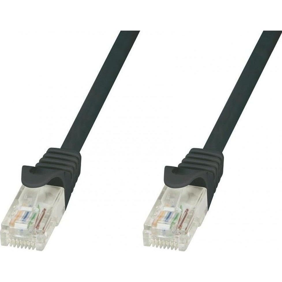 Techly ICOC CCA5U-0025-BKT kabel za umrežavanje Crno 0,25 m Cat5e U/UTP (UTP)