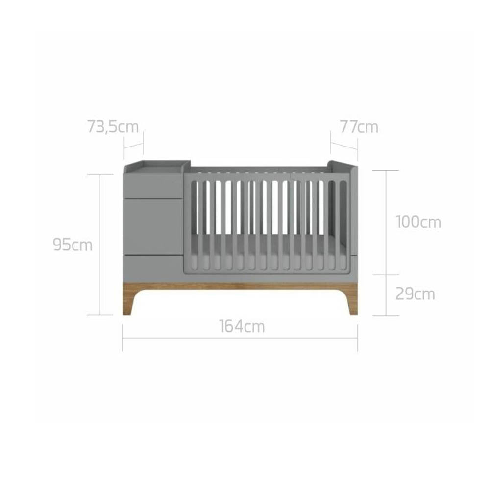 Bellamy UP! krevet 70x120 cm, grey