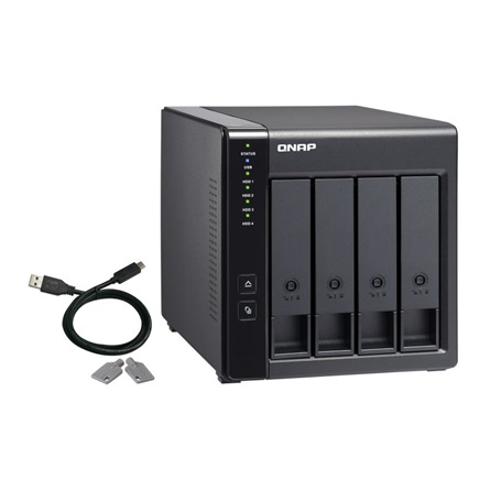 QNAP TR-004 kutija za disk za pohranu podataka HDD/SDD kućište Crno 2.5/3.5"
