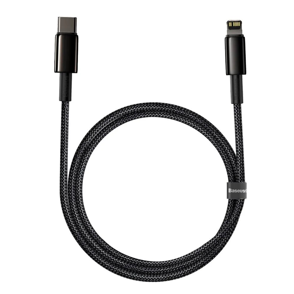 BASEUS kabel tipa C za Lightning PD 20W Tungsten Gold CATLWJ-01 1m črn