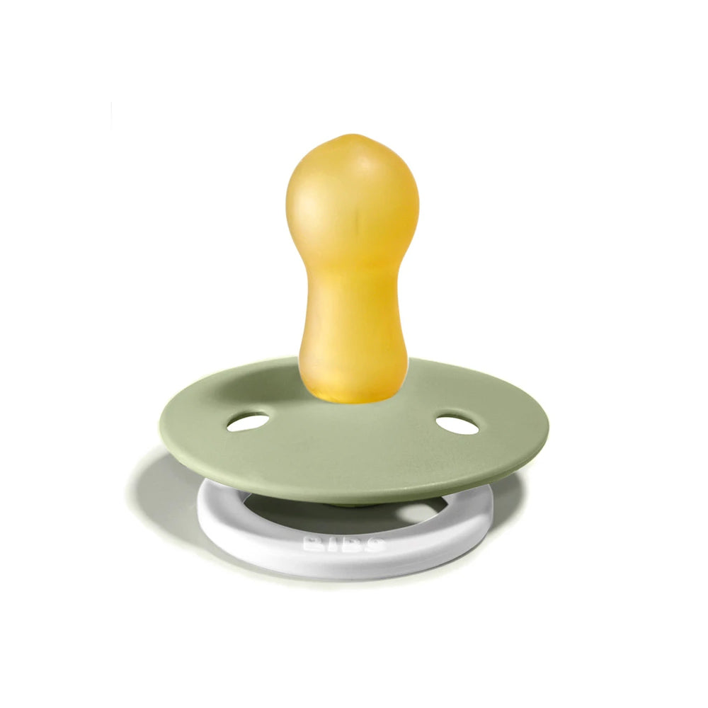 BIBS Colour dude (okrugle) - Sage GLOW/Cloud GLOW (vel.1)