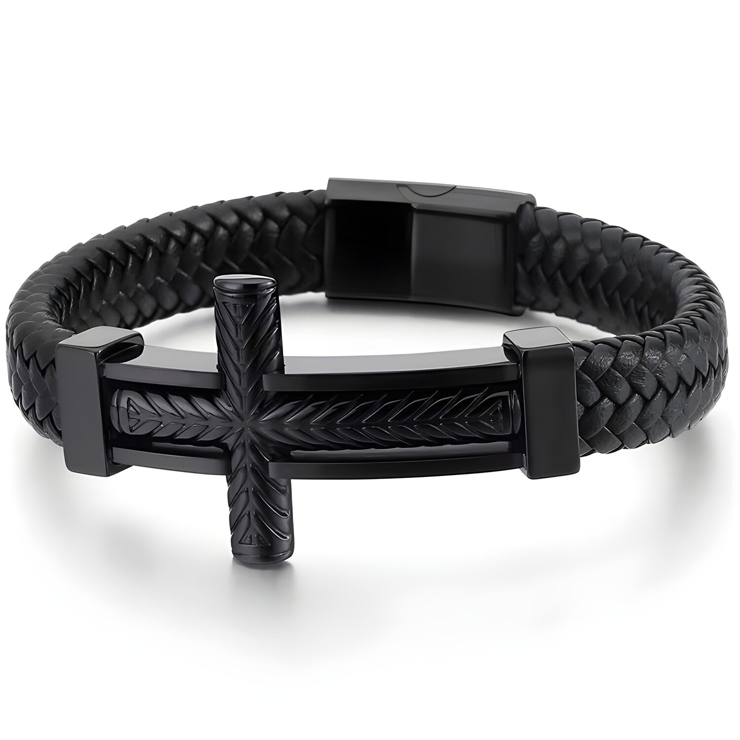 Narukvica Big Cross - Crna KP32505