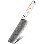 Damaskasti kuhinjski nož YU-37517 - Nakiri / Bijela KP37517