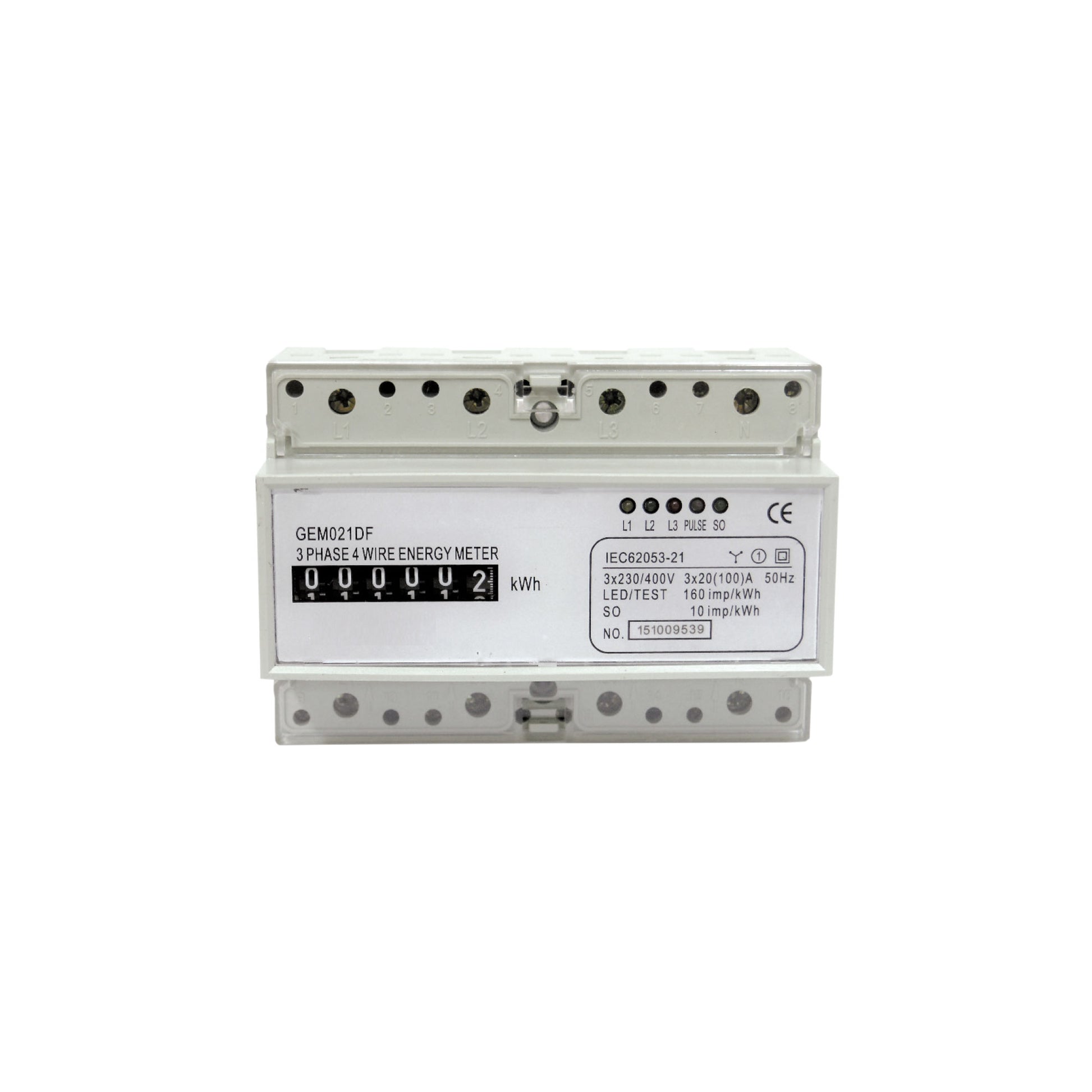 Brojilo trofazno GEM021DF 20(100)A, 230V, 50HZ analogno