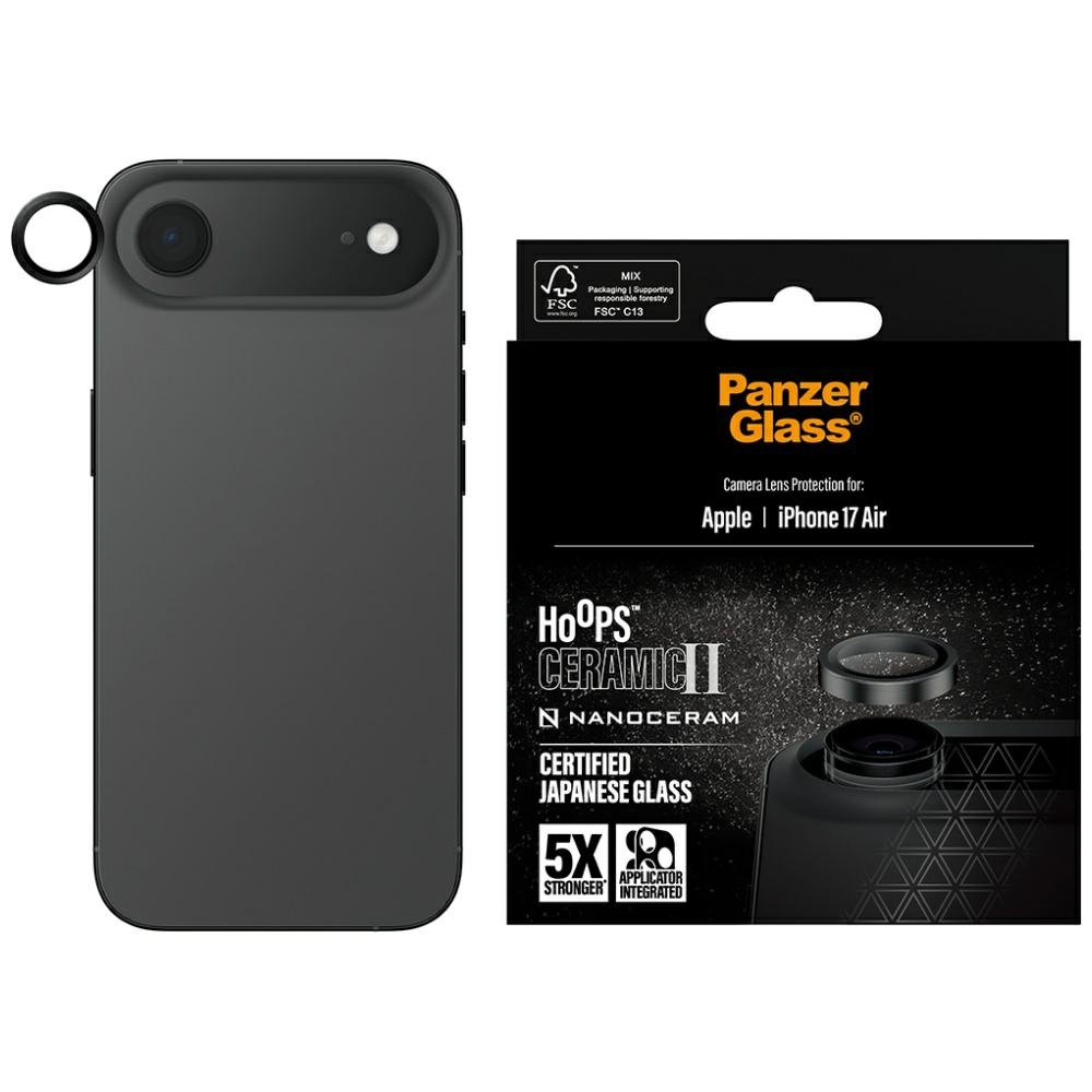 PanzerGlass ® Hoops® Ceramic II Camera Lens Protector iPhone 17 Air Prozirna zaštita za zaslon Apple 1 kom