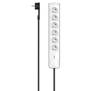 Hama P2223763 produžni kabel 1,5 m 6 utičnice naizmjenične struje U zatvorenom Crno, Bijelo