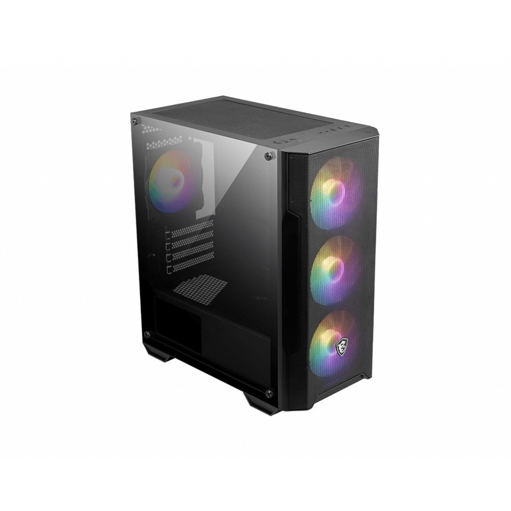 MSI MAG FORGE M100A računalno kućište Mikro toranj/Tower Crno, Prozirno