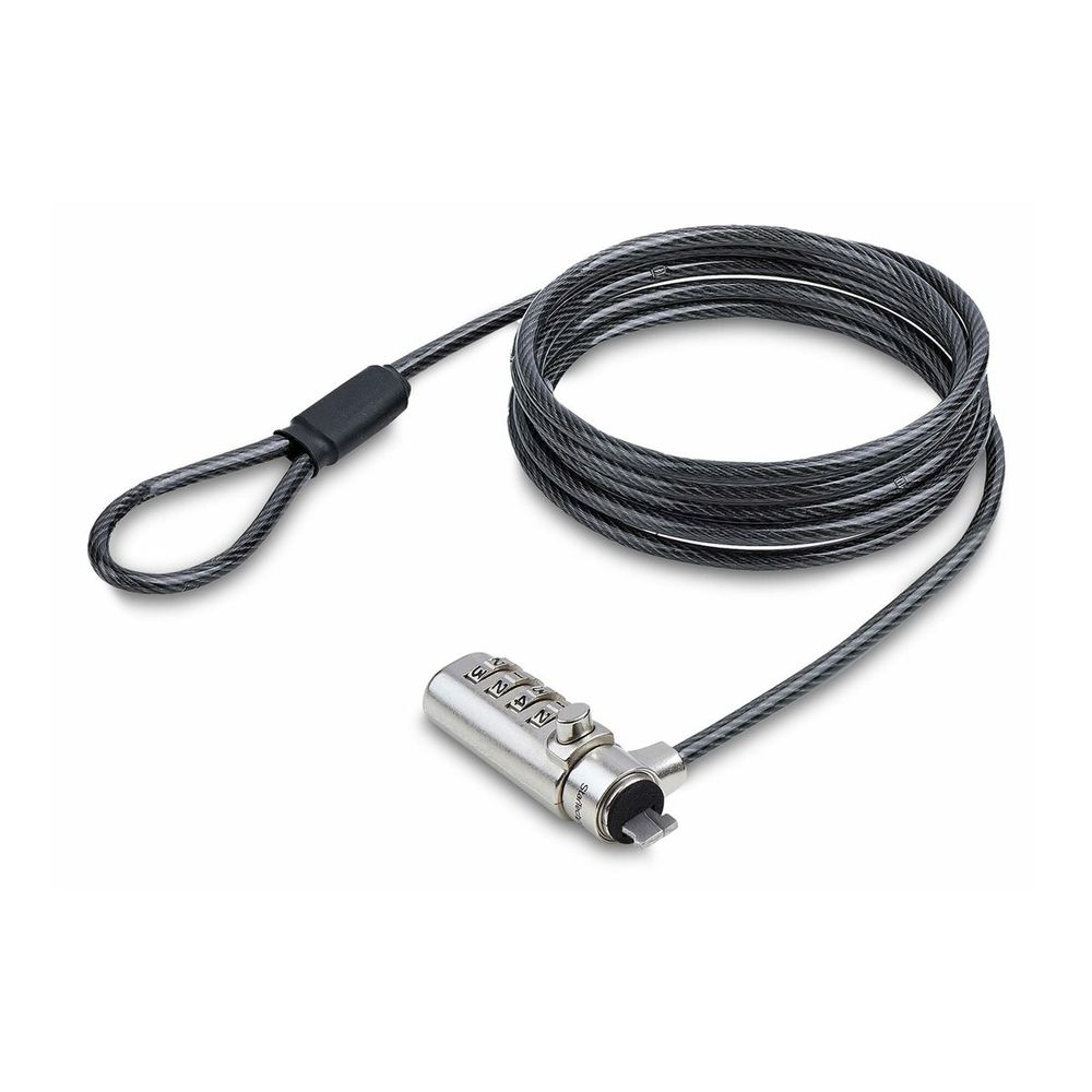 StarTech.com SNANOC4D-LAPTOP-LOCK kabelske brave Crno, Srebro 2 m