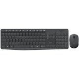 Logitech MK235 tipkovnica Miš priložen USB QWERTY US Međunarodna Sivo