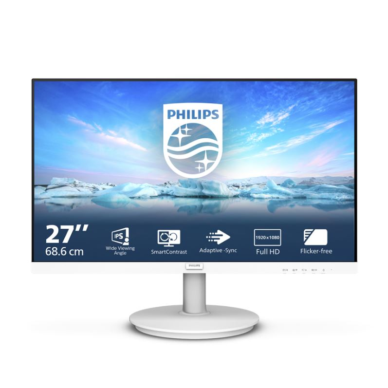 Philips V Line 271V8AW/00 računalni monitor 68,6 cm (27") 1920 x 1080 pikseli Full HD LCD Bijelo