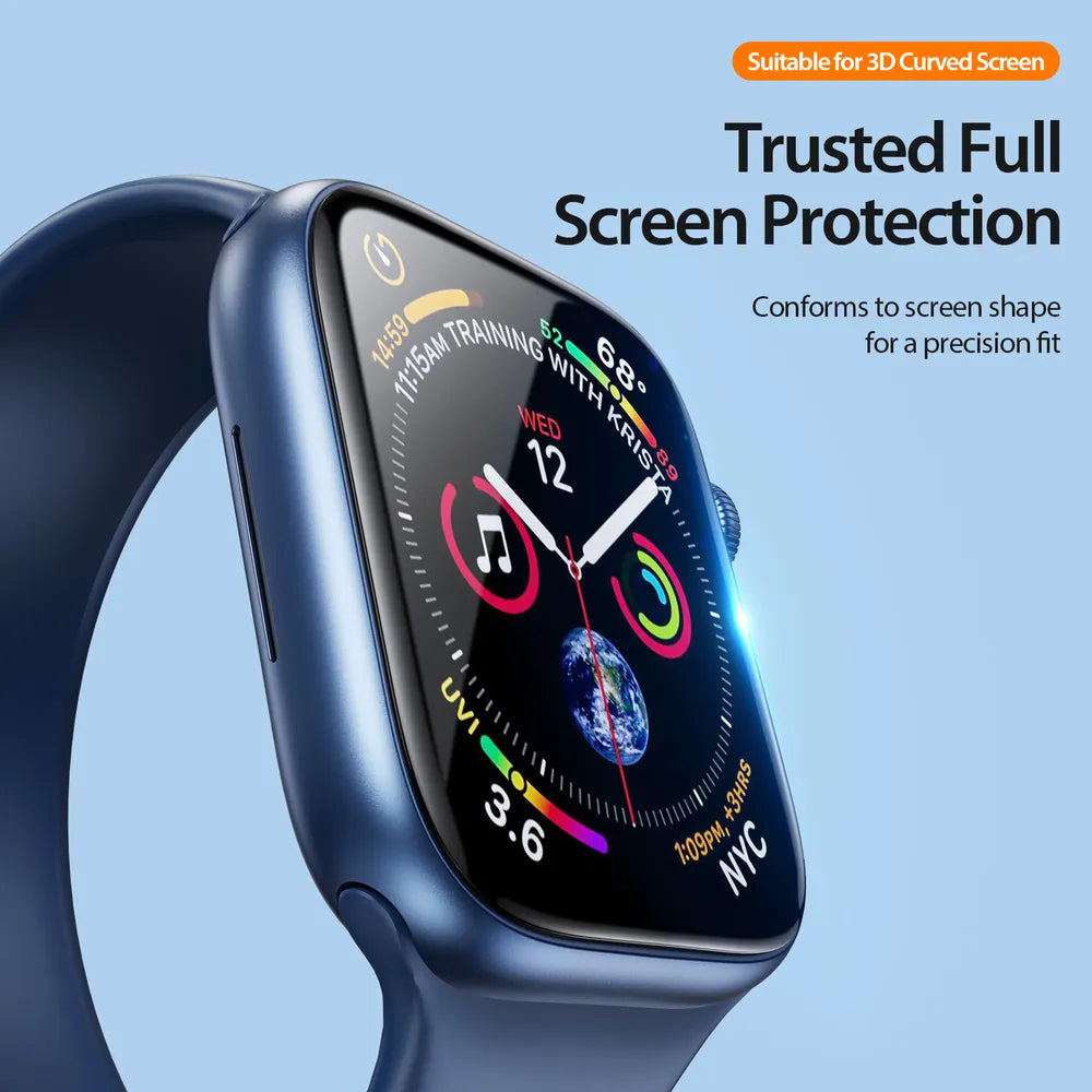 DUX DUCIS PMMA zaščitna folija z okvirjem (2 kosa) za Apple Watch 10 46 mm, črna