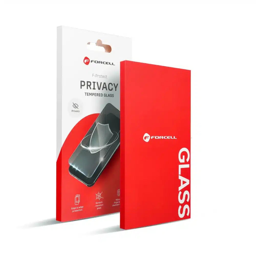 Kaljeno steklo Forcell Privacy Glass Anti-spy za iPhone 16 Pro Max črno