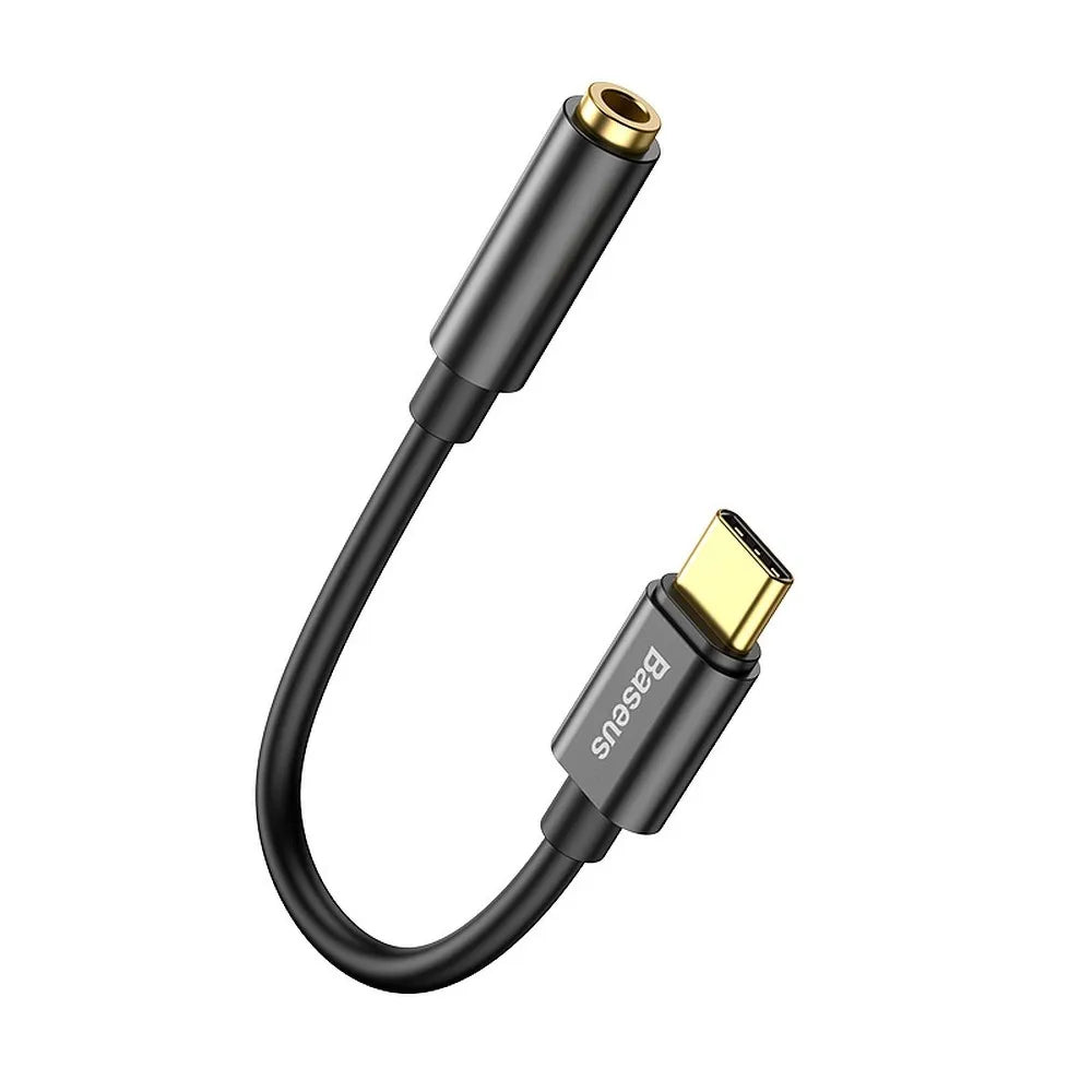 BASEUS adapter AUX Type C (moški) na Jack 3,5 mm (ženski) CATL54-01 črn