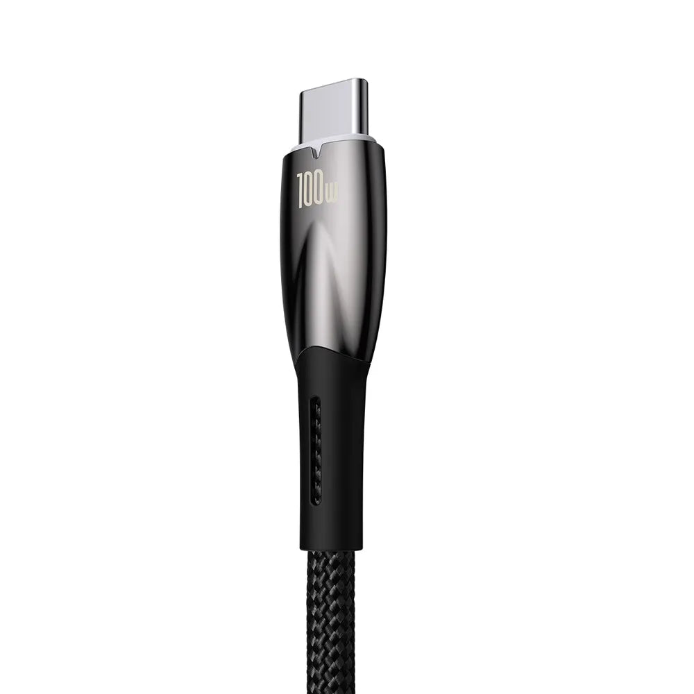 BASEUS kabel USB A do Type-C Power Delivery 100W Glimmer Series CADH000501 2m crni