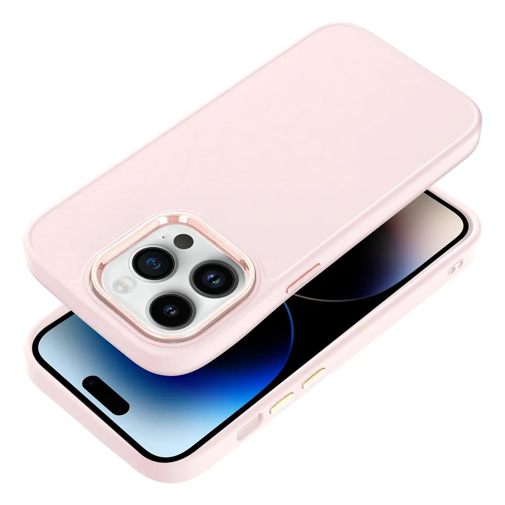 FRAME maska za iPhone 14 Pro, pudrasto roza