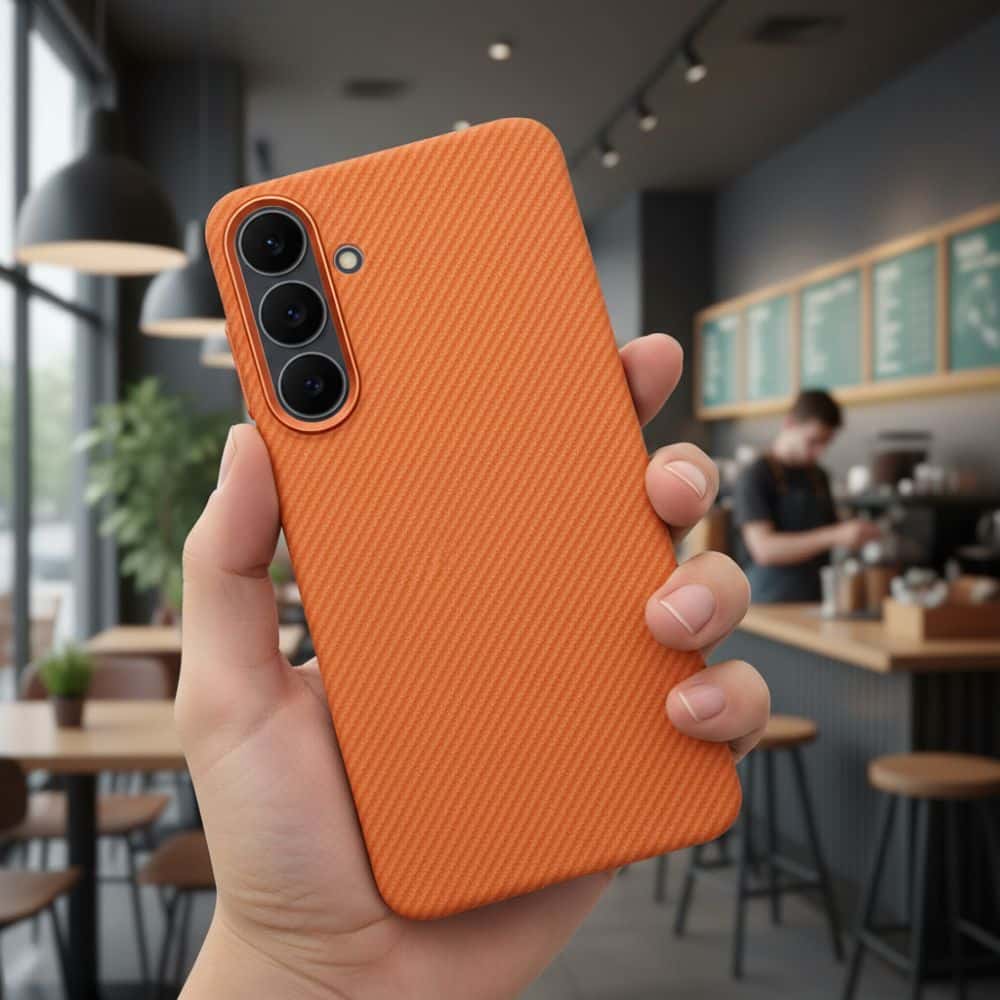 KEVLAR futrola kompatibilna s MagSafe-om za SAMSUNG GALAXY A56 narančasta