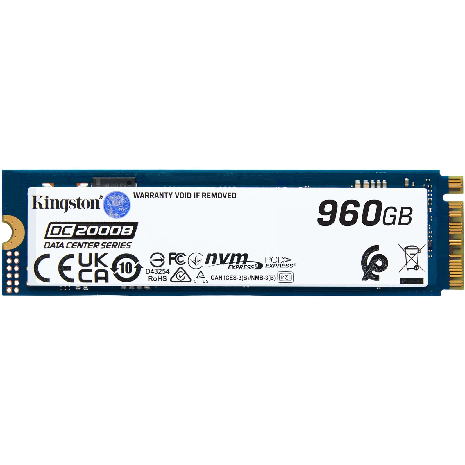 Kingston Technology DC2000B M.2 960 GB PCI Express 4.0 NVMe 3D TLC