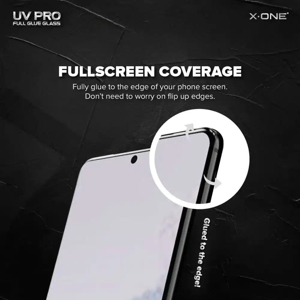 X-ONE UV PRO kaljeno steklo - za Samsung Galaxy S23 Ultra (case friendly) - deluje s čitalcem