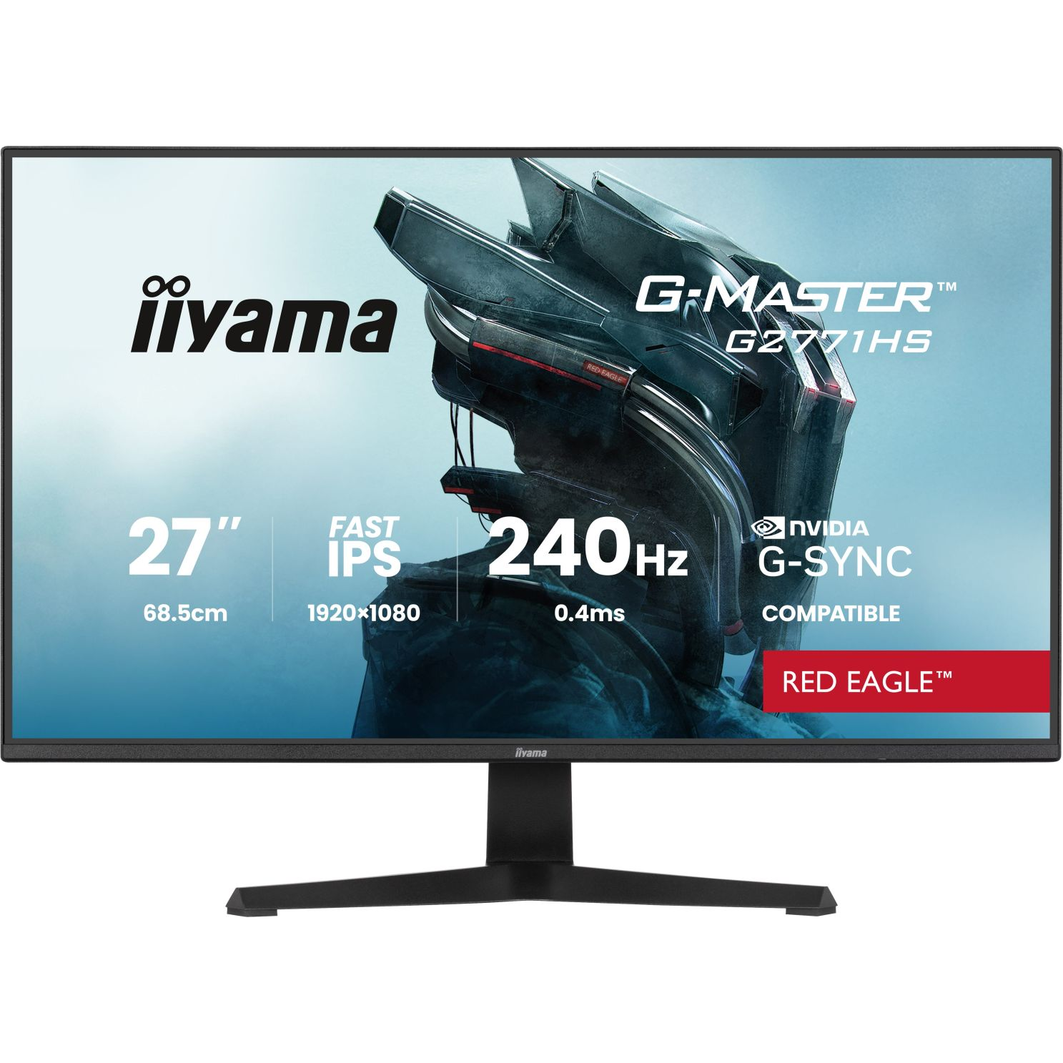 iiyama G-MASTER G2771HS-B1 računalni monitor 68,6 cm (27") 1920 x 1080 pikseli 4K Ultra HD Crno