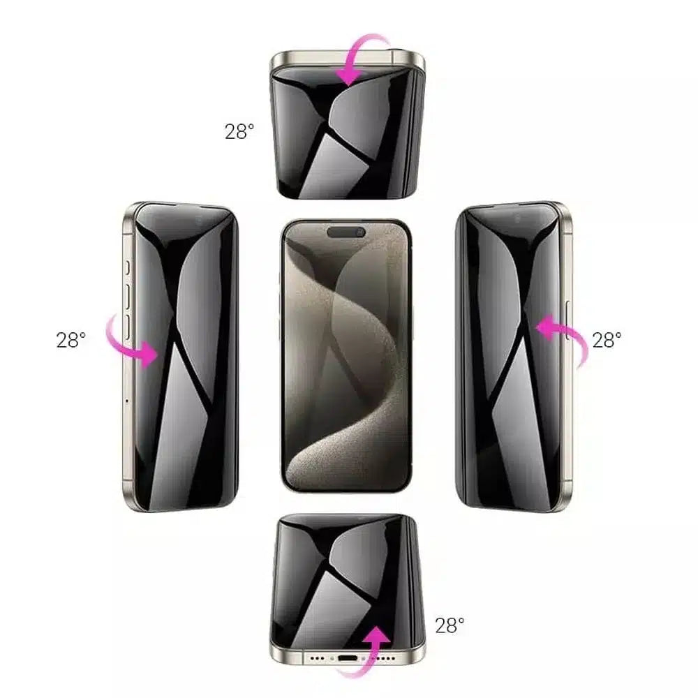 HOCO kaljeno privacy steklo 360 stopinj za iPhone 15