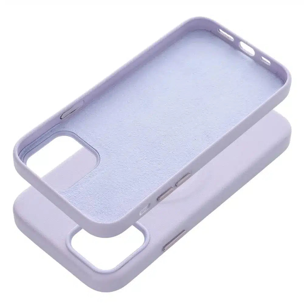 Roar usnjena Mag Case torbica, združljiva z MagSafe – za iPhone 12 Pro vijolična