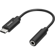 Hama 00300094 audio kabel 3.5mm USB Tip-C Crno