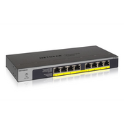 NETGEAR GS108LP Neupravljano Gigabit Ethernet (10/100/1000) Podrška za napajanje putem Etherneta (PoE) 1U Crno, Sivo