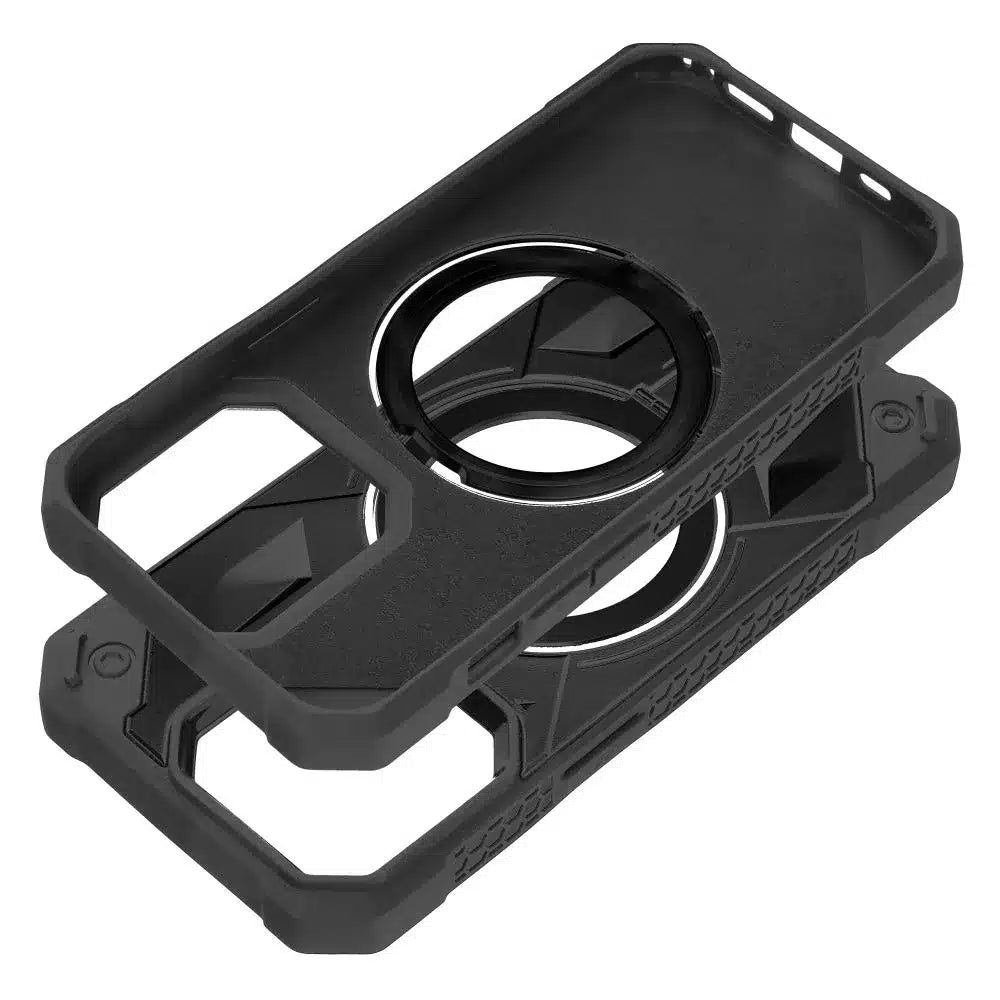 Ovitek Armor Mag Cover, združljiv z MagSafe za iPhone 15, črn