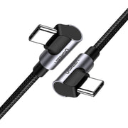Ugreen USB-C na USB-C kabel US323 Kutni 60W 3A 1m crni