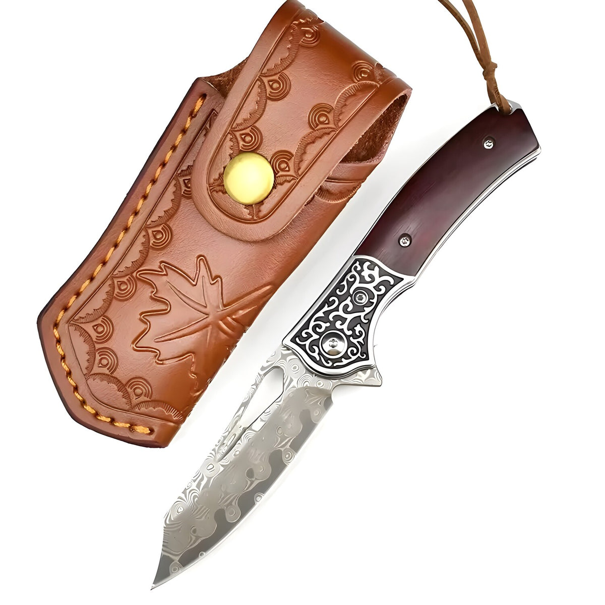 Damaški outdoor sklopivi nož CA-31672 - Smeđi KP31672