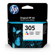 HP 305 Tri-color Original Ink Cartridge spremnik s tintom 1 kom Standardni prinos Plavo, Magenta, Žuto
