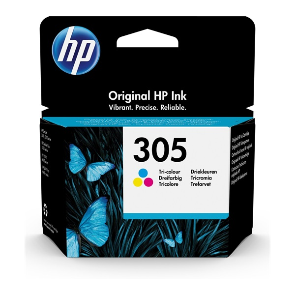 HP 305 Tri-color Original Ink Cartridge spremnik s tintom 1 kom Standardni prinos Plavo, Magenta, Žuto