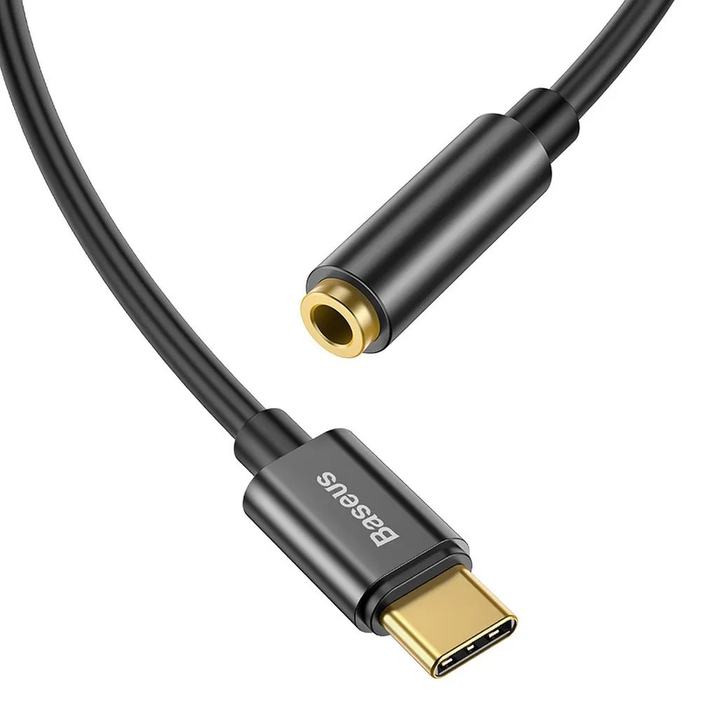 BASEUS adapter AUX Type C (moški) na Jack 3,5 mm (ženski) CATL54-01 črn