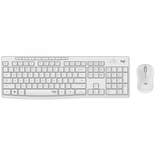Logitech MK295 Silent Wireless Combo tipkovnica Miš priložen RF bežični Mađarski Bijelo