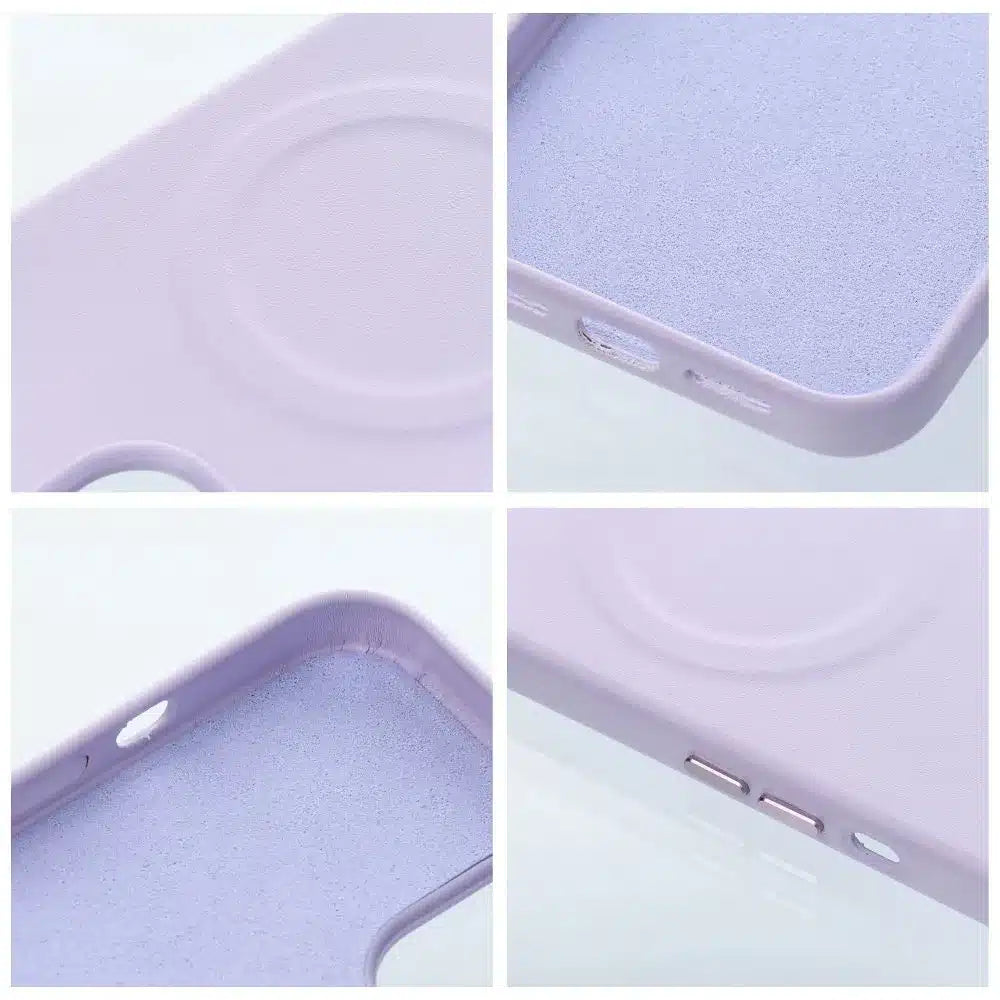 Roar usnjena Mag Case torbica, združljiva z MagSafe – za iPhone 12 Pro vijolična