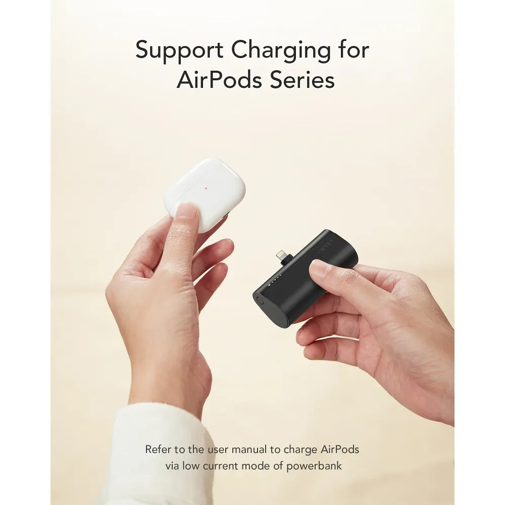 Powerbank VEGER PlugOn - 5000 mAh z vgrajenim Lightning 8-pin PD 20W priključkom