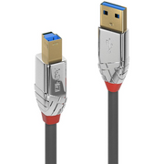 Lindy 36663 USB kabel 3 m USB 3.2 Gen 1 (3.1 Gen 1) USB A USB B Sivo