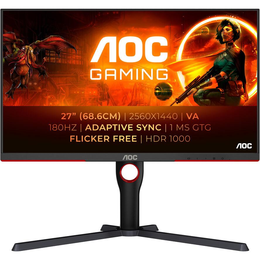AOC G3 Q27G3XMN/BK računalni monitor 68,6 cm (27") 2560 x 1440 pikseli 2K Ultra HD LED Crno