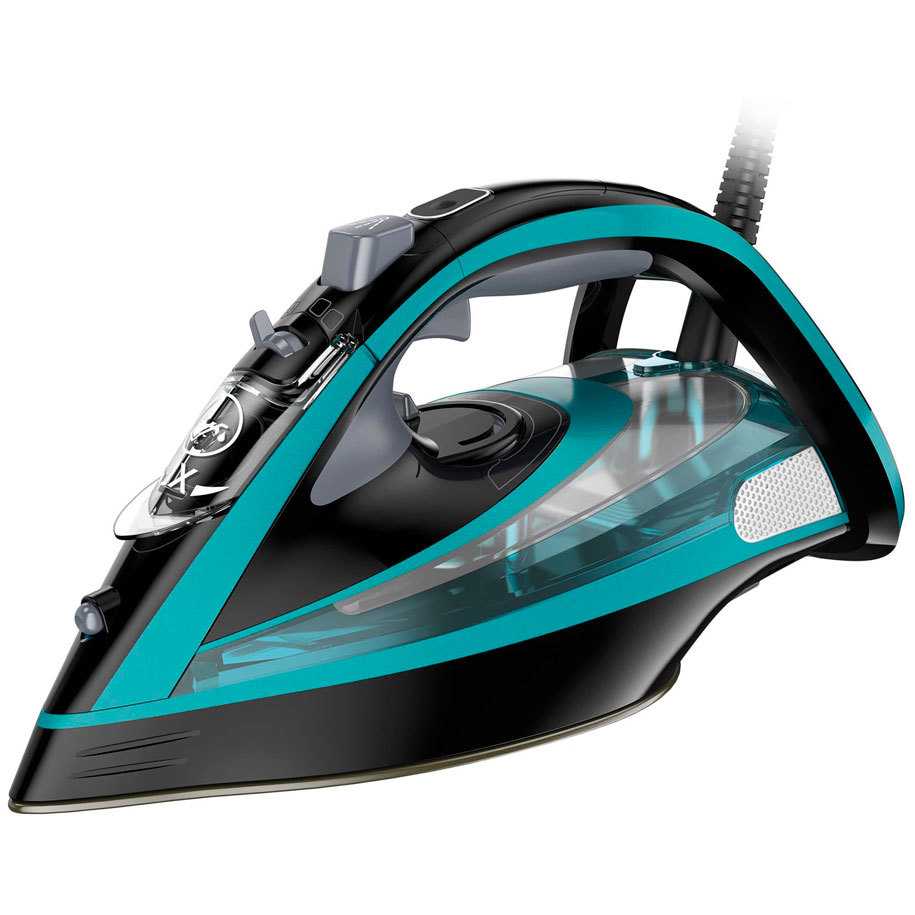 Tefal Ultimate Pure FV9844 Glačalo za suho & parno glačanje Durilium Autoclean ploča za glačanje 3200 W Crno, Plavo
