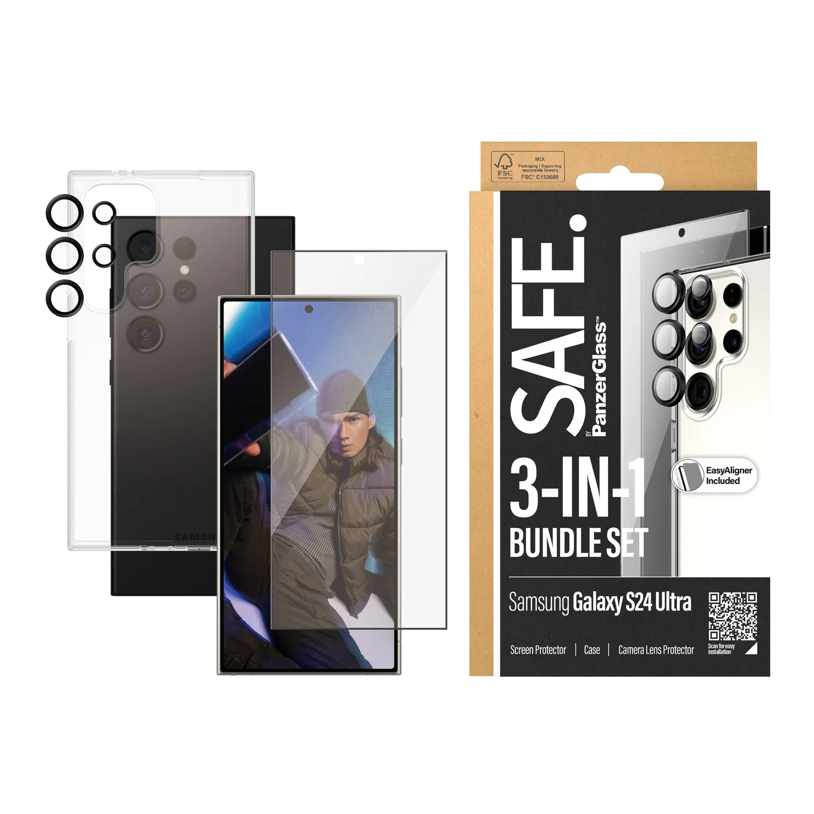 PanzerGlass BSAFE95674 Zaštita za ekran i poleđinu mobitela Prozirna zaštita za zaslon Samsung 1 kom